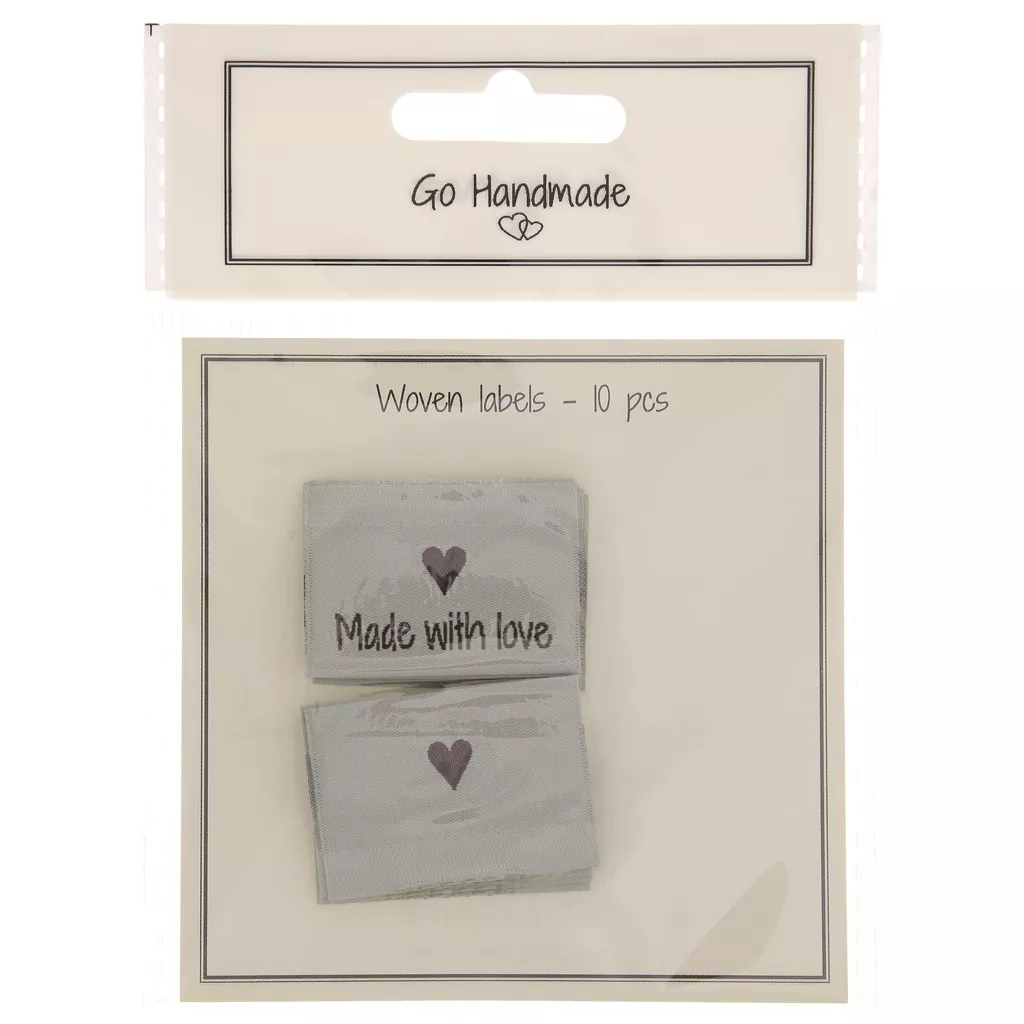 étiquettes fait avec amour pour cadeau tricoté