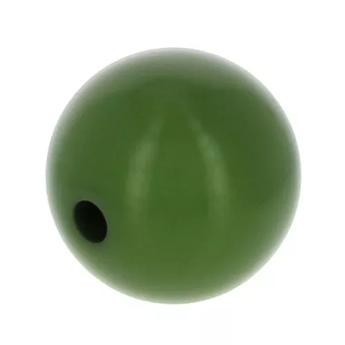 Perle en résine opaque 8 mm - Olive x1