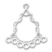 Intercalaires/Chandeliers décor fin 28 mm argenté x4