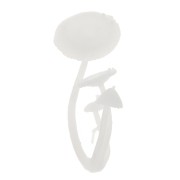 Champignon plastique 15 mm pour accessoires & bijoux résine d'inclusion - Blanc x1