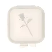 Rose en plastique 25 mm pour accessoires & bijoux résine d'inclusion - Blanc x1