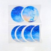 Planche sticker imprimé grand motif phase de lune pour moule - Bleu x1|raw }}