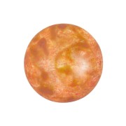 Cabochon rond en verre par Puca® 18 mm - Opaque Salmon Spotted x1
