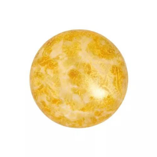 Cabochon rond en verre par Puca® 18 mm - Opaque Beige Spotted x1