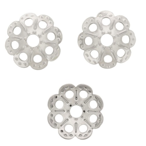 Coupelles fleurs 9.5 mm en Acier inox x10