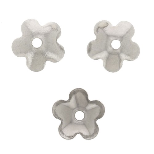Coupelles fleurs 6 mm - Acier inoxydable 304 x10