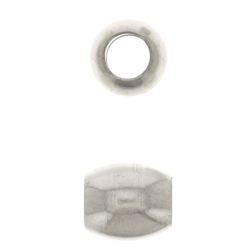 Perles olive 4.5x4 mm - Acier inoxydable x4