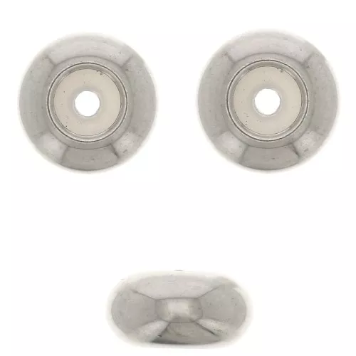 Perle stoppeur 7 mm avec un trou de 2 mm - Acier inoxydable x1