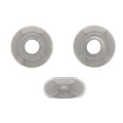 Perle stoppeur 6 mm avec un trou de 2.5 mm - Acier inoxydable x1