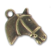 Breloque cheval 17 mm bronze x1|raw }}
