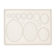 Moule silicone pour pâte polymère - pâte de métal & résine pour cabochons ovales