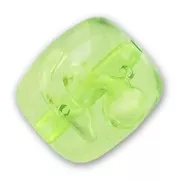 ¨Perle cylindrique avec effet bulles 28x27 mm Peridot x1