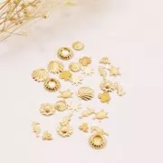 Élément croix à coller 6x3.5 mm - Gold filled (or laminé) x1