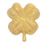 Élément trèfle à 4 feuilles à coller 8x7 mm - Gold filled (or laminé)  x1|raw }}