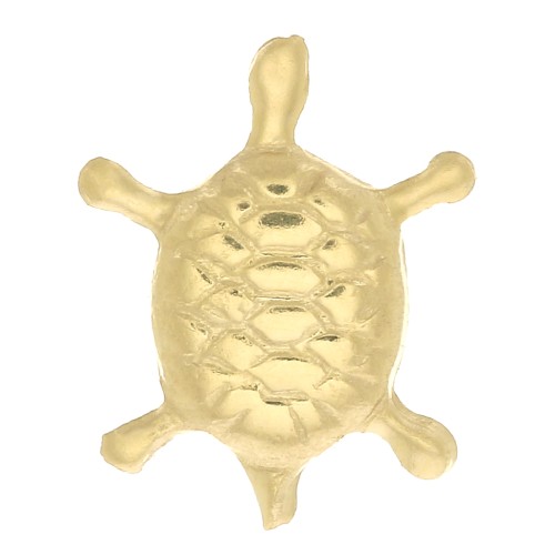 Élément tortue à coller 9.5x7.5 mm - Gold filled (or laminé)  x1