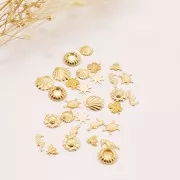 Élément tortue à coller 9.5x7.5 mm - Gold filled (or laminé)  x1