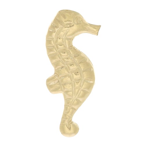 Élément hippocampe coté gauche à coller 10.5x4.5 mm - Gold filled (or laminé)  x1