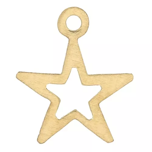 Breloque étoile évidée 10x8 mm - Gold filled (or laminé) x1