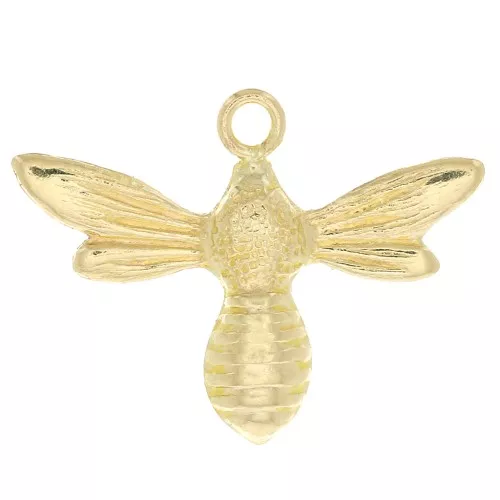 Breloque abeille 11x14.5 mm - Gold filled (or laminé) x1