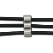 Poussoir 13x4.5 mm pour 3 cordons de 3 mm - Placage Argent fin vieilli x1