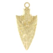 Pendentif pointe ethnique martelé 18x8 mm - Gold filled (or laminé)  x1