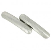 Fermoir aimanté 2 cylindres pour cordon 5 mm Placage Argent fin vieilli x1