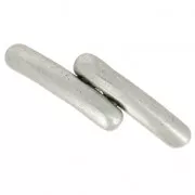Fermoir aimanté 2 cylindres pour cordon 5 mm Placage Argent fin vieilli x1