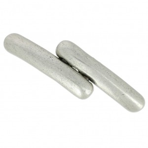 Fermoir aimanté 2 cylindres pour cordon 5 mm Placage Argent fin vieilli x1