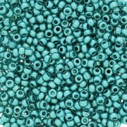 Perles rocailles Preciosa  11/0 2 mm - Terra Métallique - Turquoise x20g