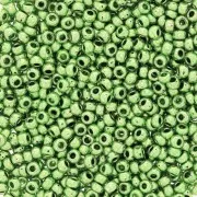 Perles rocailles Preciosa 11/0 2 mm - Terra Métallique - Vert clair x20g