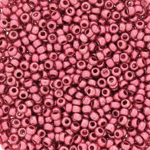 Perles rocailles Preciosa 11/0 2 mm - Terra Métallique - Rose x10g
