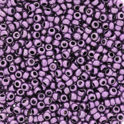 Perles rocailles Preciosa  11/0 2 mm - Terra Métallique - Lilas x20g
