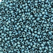 Perles rocailles Preciosa  11/0 2 mm Terra Métallique - Bleu gris x20g