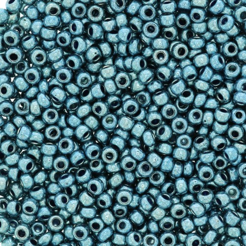 Perles rocailles Preciosa  11/0 2 mm Terra Métallique - Bleu gris x20g