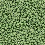 Perles rocailles Preciosa 11/0 2 mm - Terra Métallique Mat Vert clair x20g