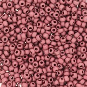Perles rocailles Preciosa  11/0 2 mm - Terra Métallique Mat - Rose x20g