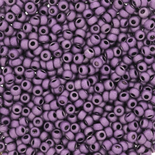 Perles rocailles Preciosa  11/0 2 mm - Terra Métallique Mat - Lilas x20g