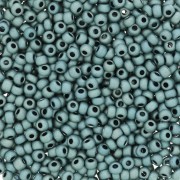 Perles rocailles Preciosa  11/0 2 mm - Terra Métallique Mat - Bleu gris x20g