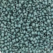 Perles rocailles Preciosa  11/0 2 mm - Terra Métallique Mat - Bleu gris x20g