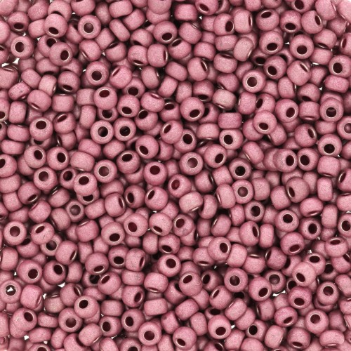 Perles rocailles Preciosa  11/0 2 mm - Terra Métallique Mat - Rose poudré x20g