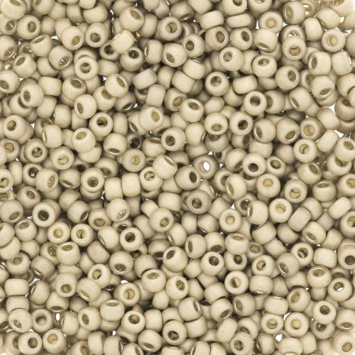 Perles rocailles Preciosa  11/0 2 mm - Terra Métallique Mat - Argenté x20g