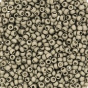 Perles rocailles Preciosa  11/0 2 mm - Terra Métallique Mat - Gris foncé x20g