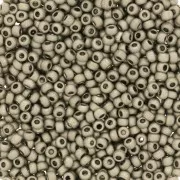 Perles rocailles Preciosa  11/0 2 mm - Terra Métallique Mat - Gris foncé x20g