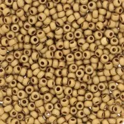 Perles rocailles Preciosa 11/0 2 mm - Terra Métallique Mat - Doré x20g