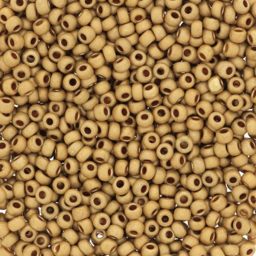 Perles rocailles Preciosa 11/0 2 mm - Terra Métallique Mat - Doré x20g