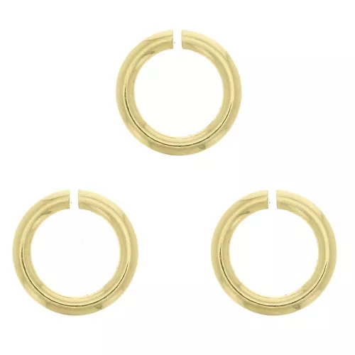 Anneaux ouverts 5x0.8 mm - Plaqué Or 3 microns x4