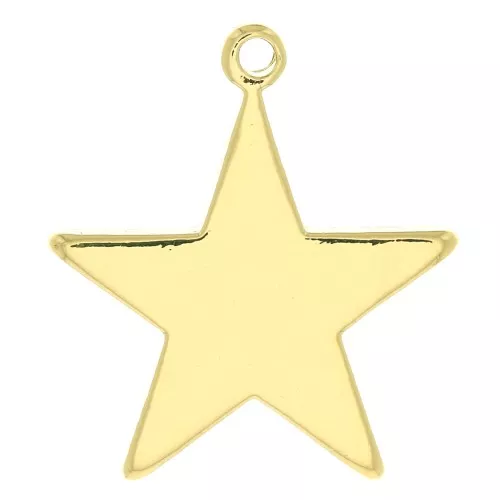 Pendentif étoile 14x12.5 mm - Plaqué or 3 microns x1