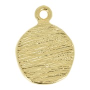 Breloque ronde irrégulière avec étoile de mer 17x13 mm - Plaqué or 3 microns x1