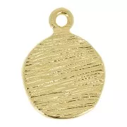 Breloque ronde irrégulière avec étoile de mer 17x13 mm - Plaqué or 3 microns x1