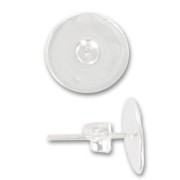 Clous d'oreilles disque plateau 11 mm en Argent 925 x2